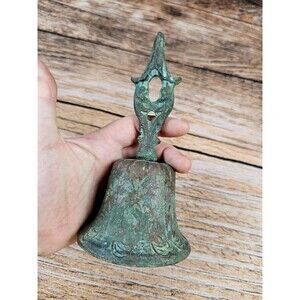 Antique 1800s Cast Bronze Spanish Colonial Mission Bell 7”